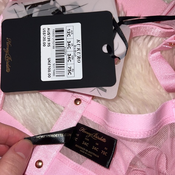 Honey Birdette Kukuro blush bra open brief bondage kit - Picture 6 of 12